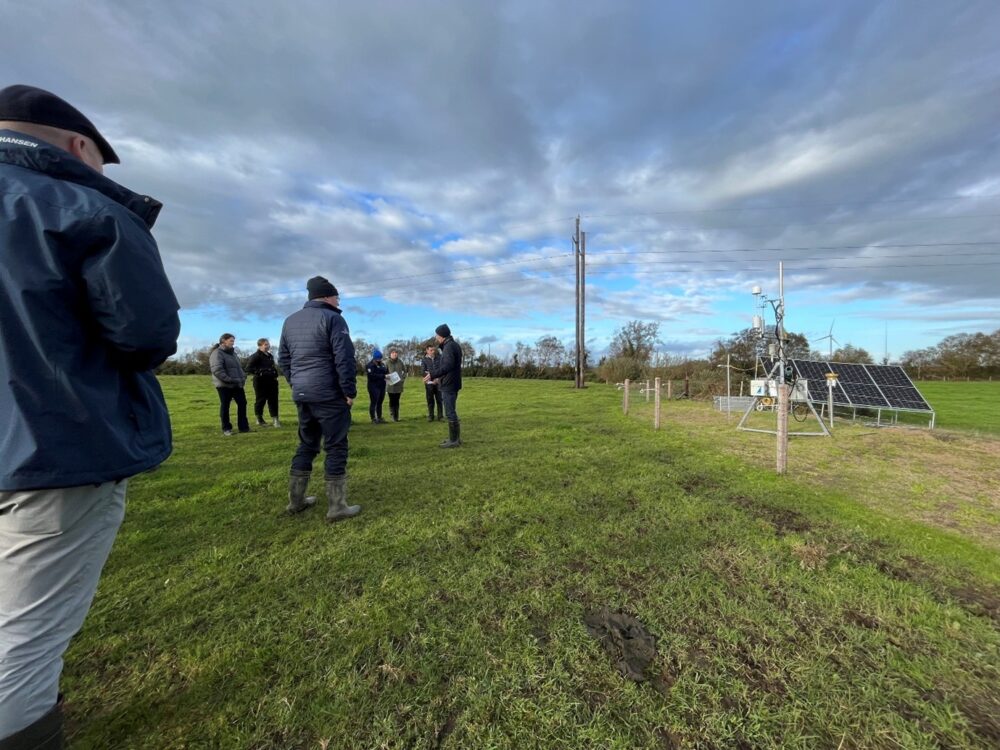 Livenet group meeting at flux tower on John's farm