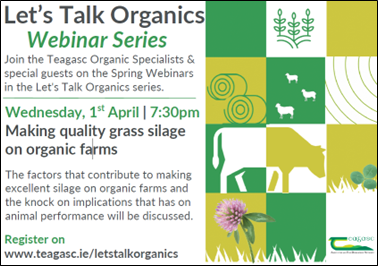 Ad for Organic webinar series as described in text