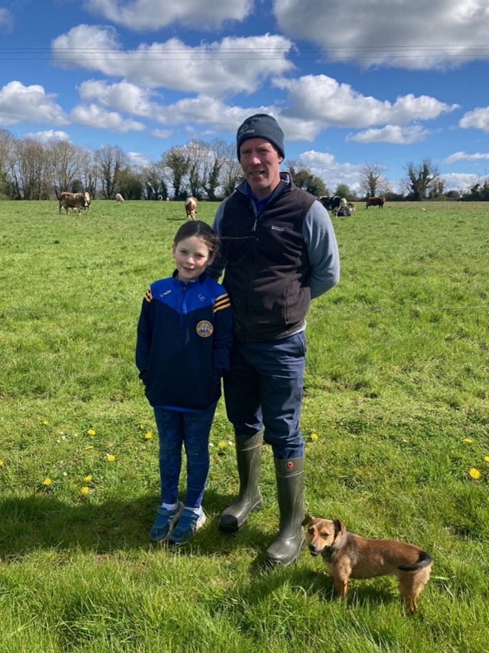 Ruairi with his daughter Laura