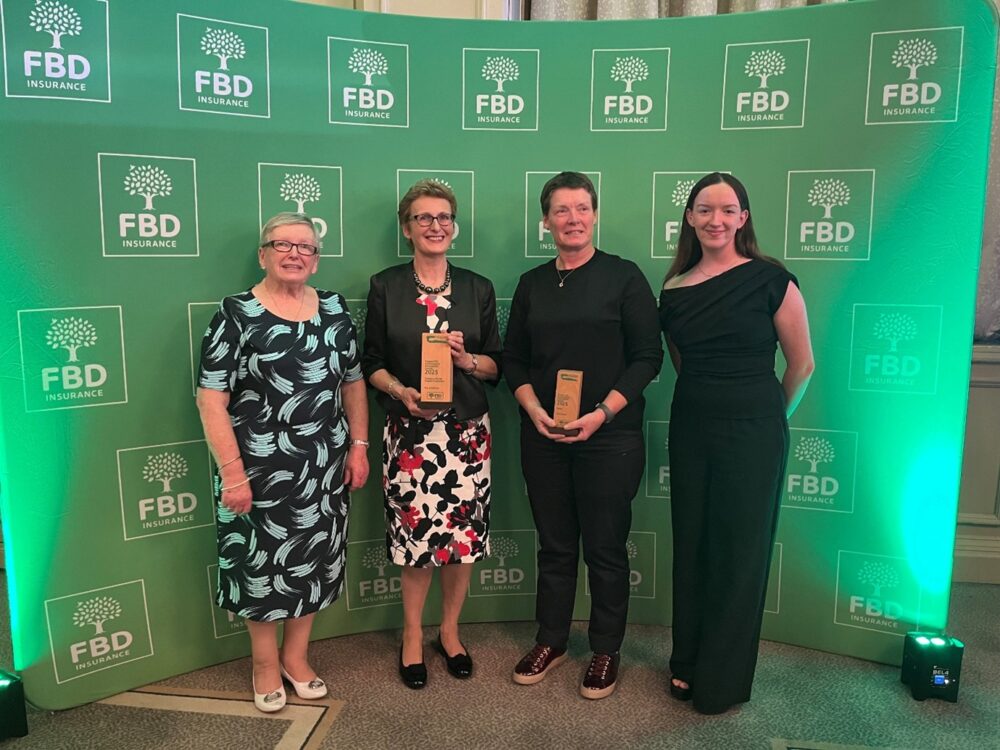 Mary Hynes, Kay O'Sullivan, Olivia Hynes and Ellen Hynes at the awards night