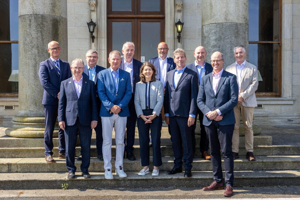 HE US Ambassador pictured with Professor Frank O'Mara , Teagasc Director and other Teagasc Management on his recent visit to Teagasc Oak Park