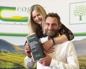 Don and Gillian Somers winners of the Teagasc FBD Environmentally Sustainable Farmer of the Year Award