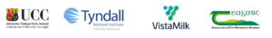 Four logos; from left to right; UCC, Tyndall, VistaMilk and lastly Teagasc