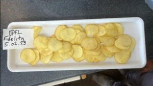 Fidelity crisps on a plate