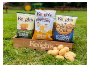 Keogh's products aligned on display