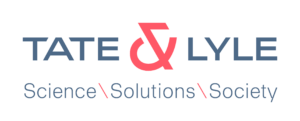 logo that reads 'Tate & Lyle' large, with the '&' being red. Underneath it says 'science \ solutions\ society'.