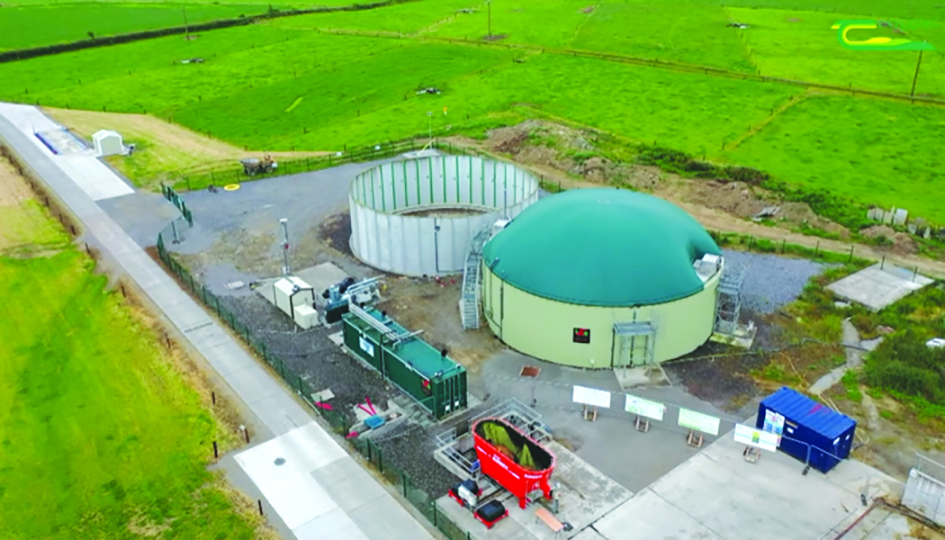 Aerial view of anaerobic digestion plant