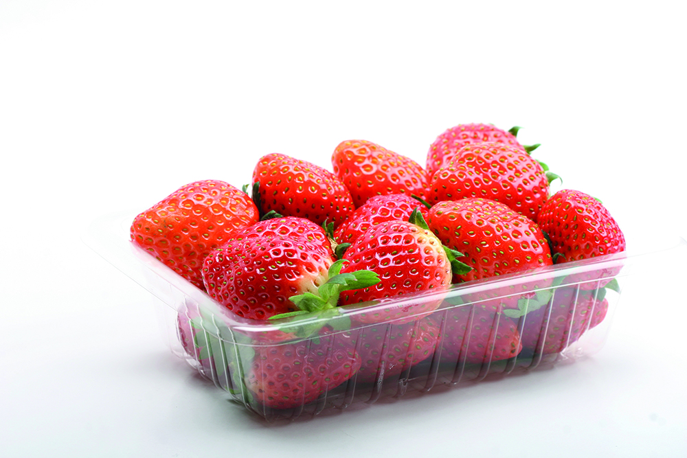 A punnet of strawberries