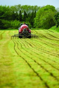 Grass getting plowed.