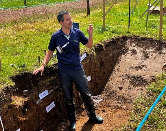 Luis Lopez-Sangil explaining soil structure at our Johnstown Castle Open Day