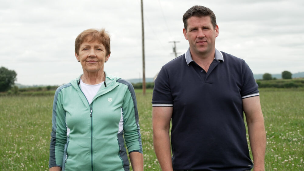 Patrick & Margaret Dollard on their farm