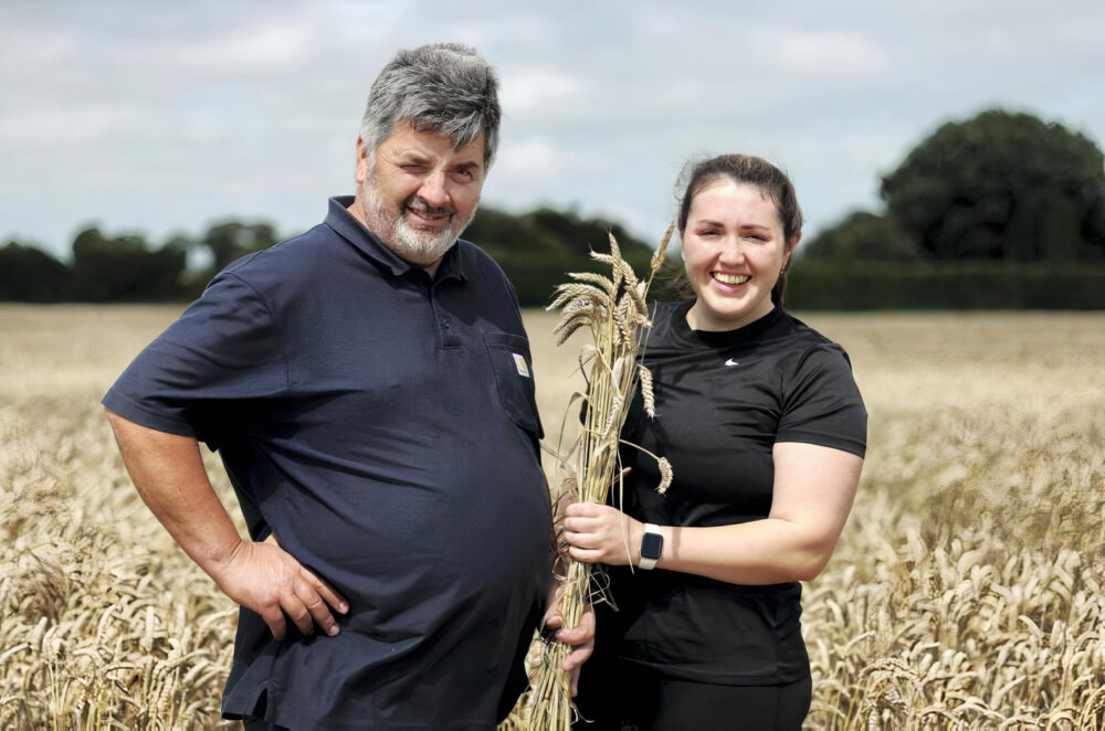 Tom and Erin Tierney on their farm