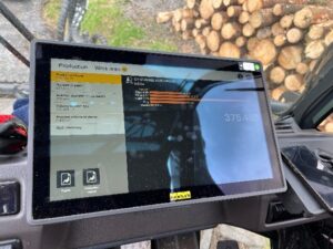 technology onboard modern timber harvester