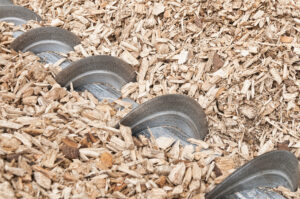 Close Up of Wood Chip Auger for Biomass Boiler