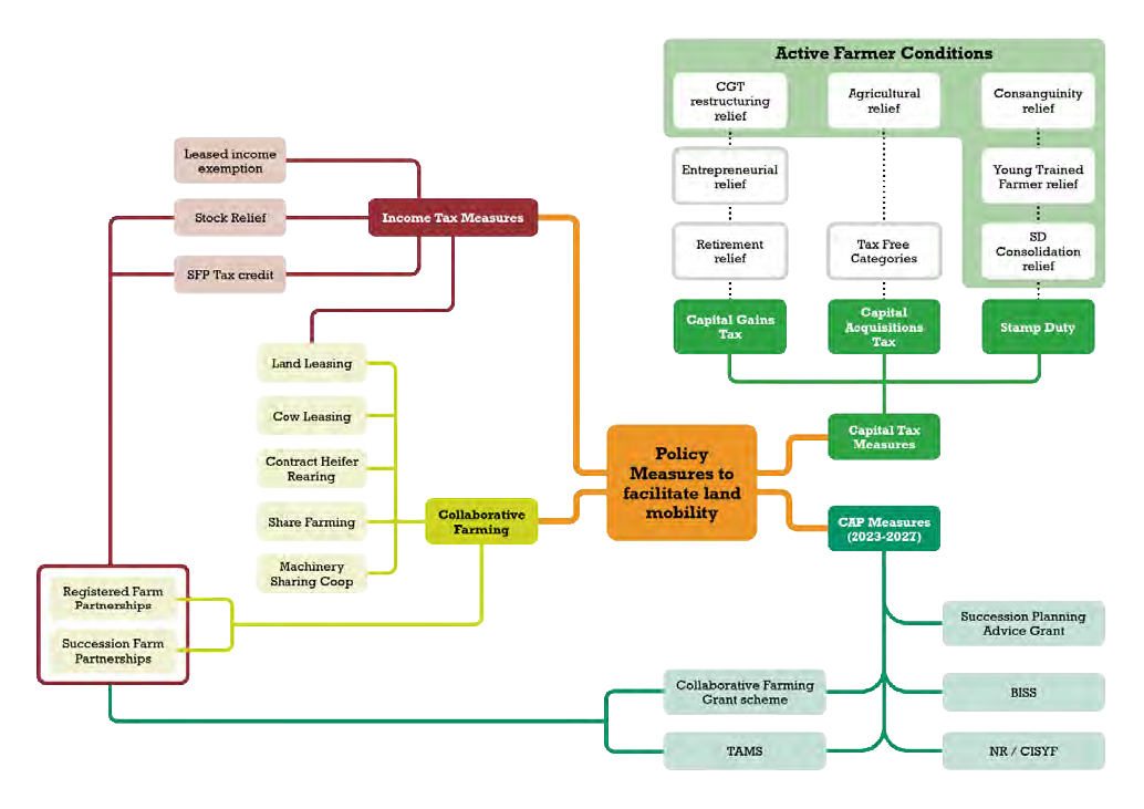 Diagram which outlines the various policy measures to facilitate land mobility