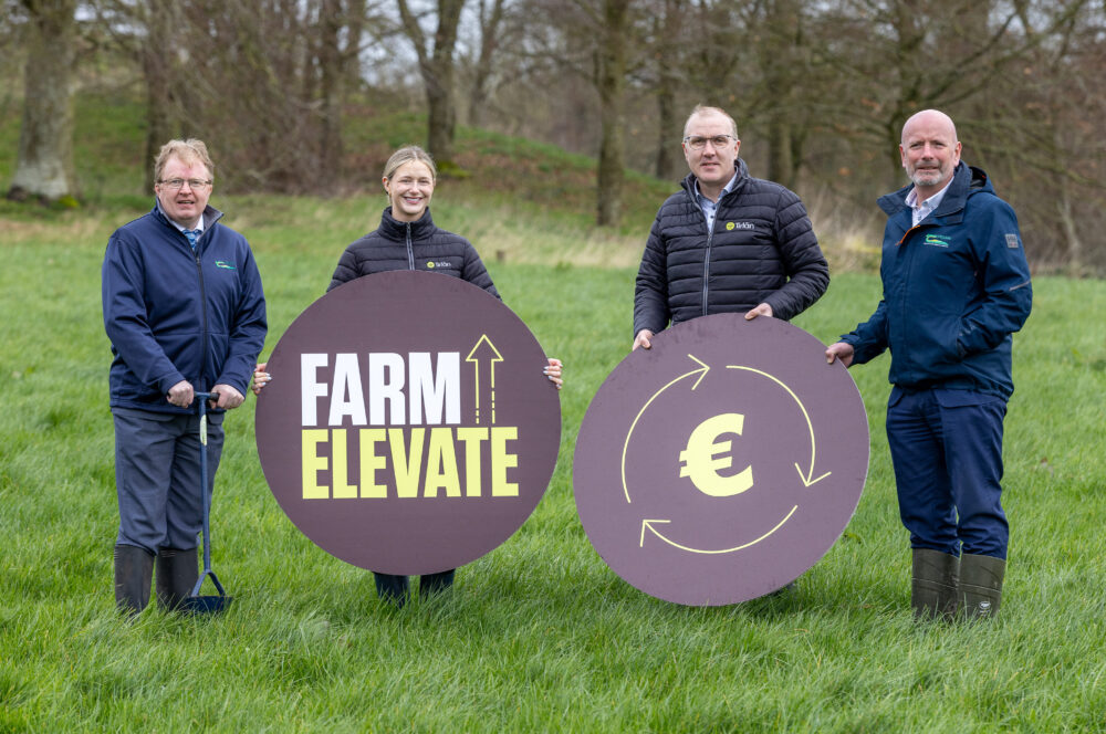 Seamus Kearney Signpost Climate Advisor Teagasc, Sarah O’Sullivan Farm Sustainability Development Advisor Tirlán, Thomas Ryan Head of Agri Sustainability Tirlán and Richard O’Brien Regional Manager Teagasc.