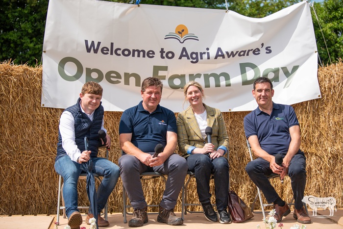 Pictured from left to right are participants in the live panel discussion: Stephen Connolly, ABP Agri Sustainability Manager; Shay Galvin, Agri Aware Chairperson; Teresa Roche, IFA; and Pearse Kelly, Head of Drystock Knowledge Transfer in Teagasc.